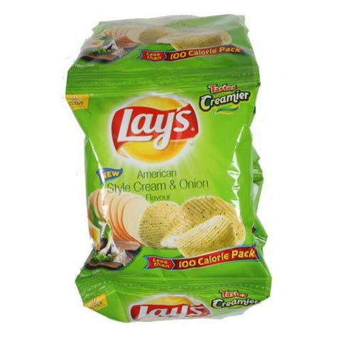 Lays Potato Chips - American Style Cream & Onion Flavour, 12.5 gm 1 lari ( 12 nos)
