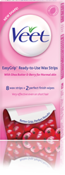 Veet Wax Strips - Normal Skin , 8 Strip