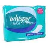 Whisper Sanitary Napkins - Maxi Clean XL Wings, 15 nos Pouch