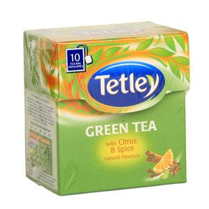 Tetley Tea Bag-Green Tea With Cinnanon & Honey, 10 nos Carton