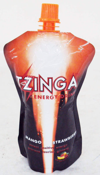 Tzinga Energy Drink - Mango Strawberry, 250 ml Pouch – groceryatdoor.com