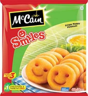 McCain Smiles - Crispy Happy Potatoes, 450 gm Pouch