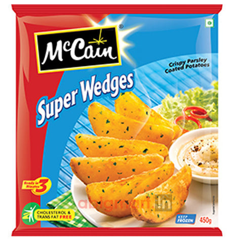 McCain Crispy Herb Coated Potatoes - Super Wedges, 450 gm Pouch