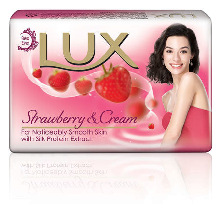 Lux Bathing Soap - Strawberry & Cream, 150 gm Carton ( Pack of 3 )