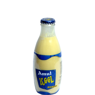 Amul Kool Kesar Flavour Milk Glass Bottle 200 ml