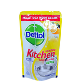 Dettol Lemon Kitchen Dish & Slab Gel Pouch, 130 ml