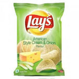 Lays Potato Chips - American Style Cream & Onion Flavour, 26 gm , 56 gm , 100 gm Pouch