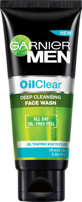 Garnier Face Wash - Deep Cleansing Oil Clear with Mineral Clay & Menthol, 100 gm Tube