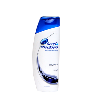 Head & Shoulders Anti-Dandruff Shampoo - Silky Black, 170 ml Bottle