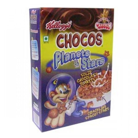 Kelloggs Chocos - Planets and Stars, 27 gm ( Pack of 12) , 350 gm Carton