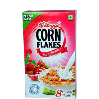 Kelloggs Corn Flakes - Real Strawberry Puree, Carton
